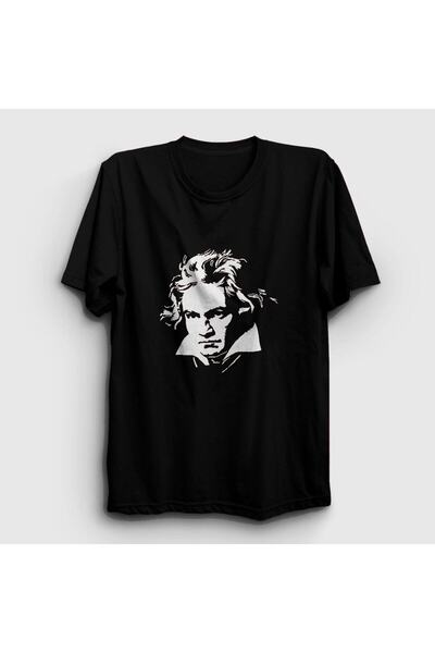 ZOKAWEAR Unisex Black Ludwig Van Beethoven Classic Music T-Shirt