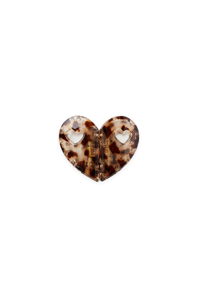 Charmist Kemik Kalp Magnet Lock Toka Leopar