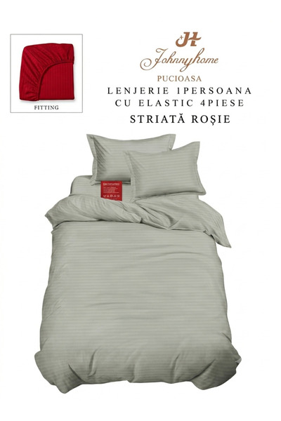 RMR textile lenjerie 1 persoana damasc cu husa de pat,dimesiuni cearceaf pat ...