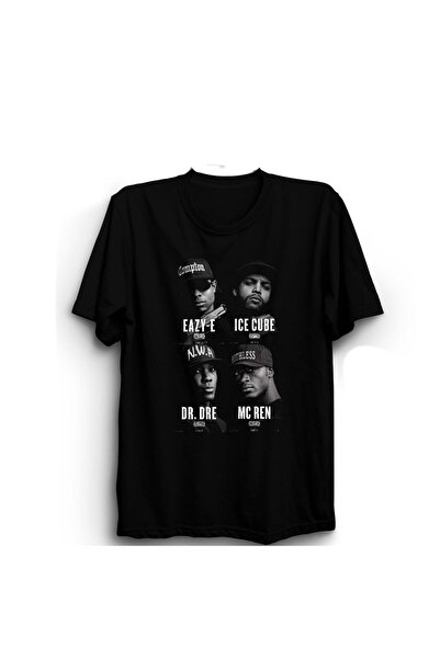 ZOKAWEAR N.w.a, Compton, Eazy-e, Dr. Dre, Ice Cube, Mc Ren, Tricou Hiphop