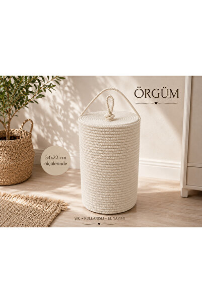 ÖRGÜM Suport pentru genți 33x22 cm Coș organizator cu aspect de răchită