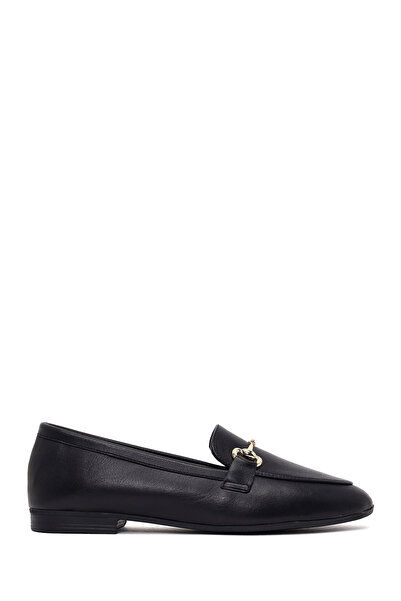Derimod Women's Black Buckle Leather Classic Loafer 26Afd334118