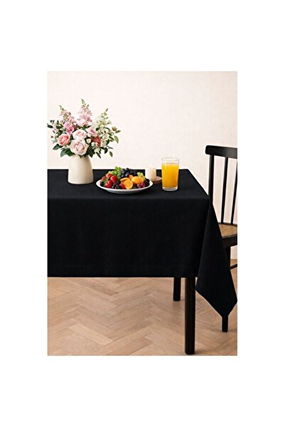 Empressco Velvet Textured Black Tablecloth, Stylish and Elegant Design