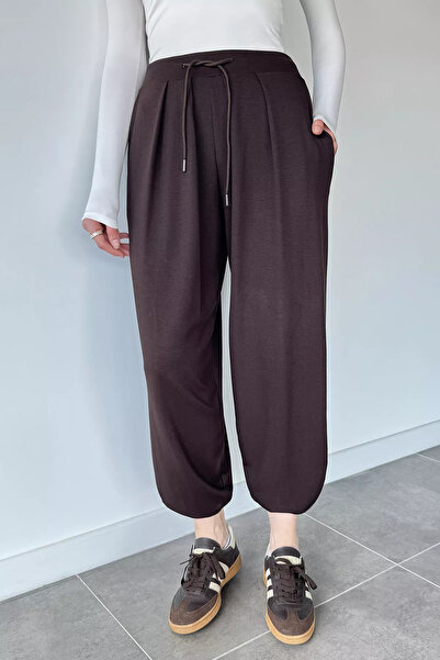 Aryena Coffee-Colored Pocketed Shalwar Trousers