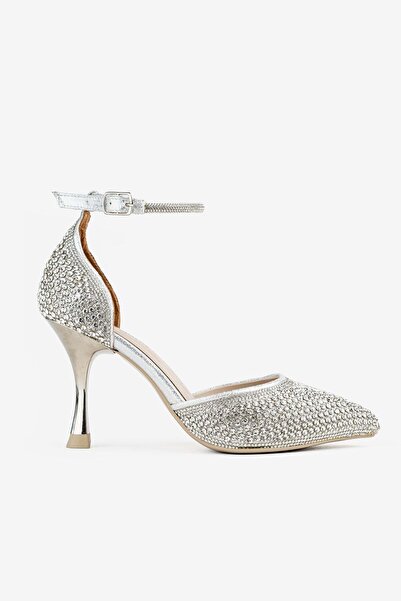 ALTIN TOPUK Women's Silver Heeled Stiletto Evening Dress Shoes – Wedding & Event