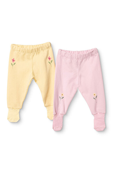 ebebek Hello Baby HelloBaby Kız Bebek 2li Pantolon Çiçek Baskılı Çoraplı
