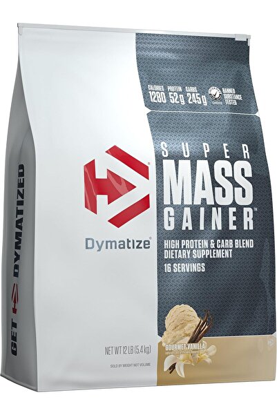 Dymatize Super Mass Gainer Protein Powder, Gourmet Vanilla, 52g Protein, 1g C...