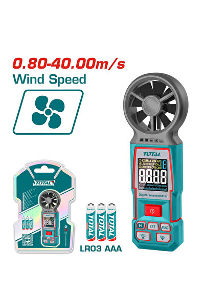 TOTAL Wind Speed Meter Anemometer 0.10-30.00M/S Tetan031 Total