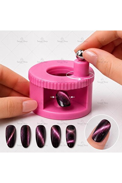 Senail Kedi Gözü Oje Mıknatısı Otomatik Şekillendirici Nail Art Cat Eye Magne...