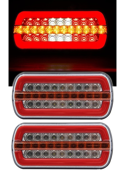 Flexzon Σετ Πίσω Φωτιστικών Σωμάτων LED Νέον με σήμανση E-Mark 12V / 24V με 4...