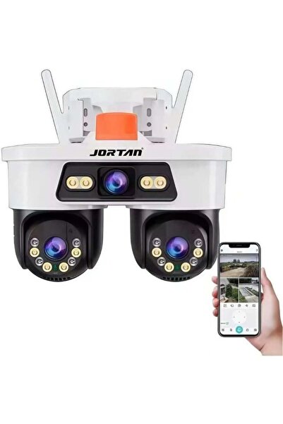 Jortan 360° Outdoor Wi-Fi Security Camera, Full HD 1080P PTZ IP Camera, Color...