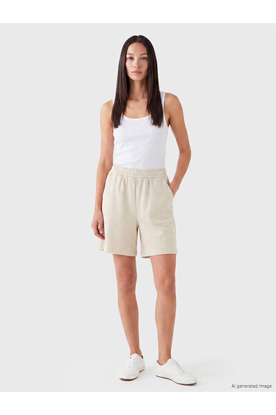 LC Waikiki Gray Stone Soft Touch Women's Shorts
