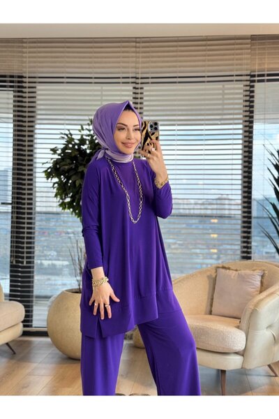 Generic Brand بدلة ساندي 5015 بجيوب جانبية باللون الأرجواني
