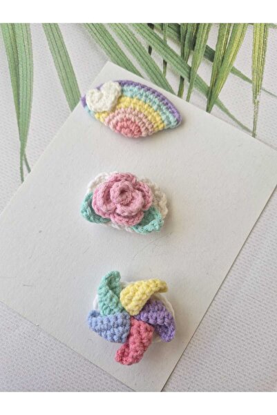 Hand Mother's Since 2024 Hairless Baby Hair Clips 3-Piece Mixed Sets Hanmade ...