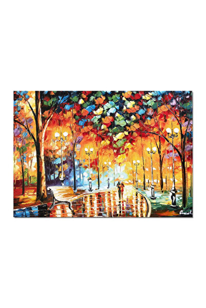 artnova Ръчно рисувана картина на влюбени, Заповядат заедно завинаги, 70x50см...