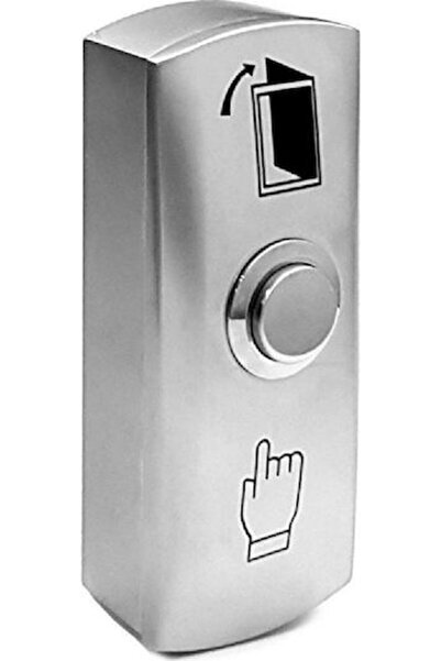 Secukey Πλήρες Κουμπί Εξόδου Τοίχου με Πλαίσιο Ασημί SCK-CBUTTON5