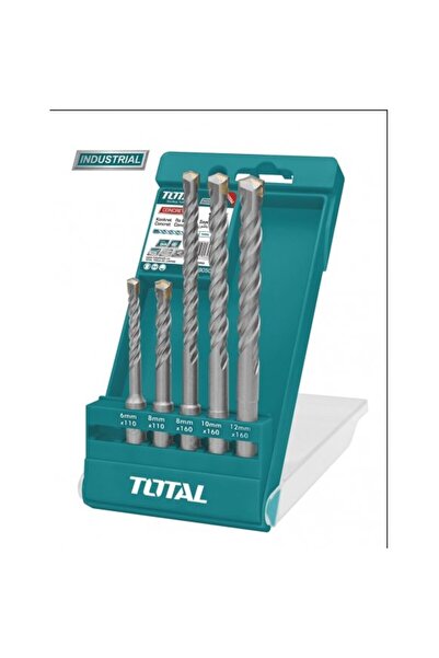 TOTAL Set de burghie SDS Plus pentru ciocan rotopercutor: 5 bucăți
