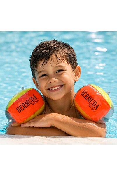 tinytoys Bermuda 23 cm Children's Arm Float Inflatable Swimming Arm Float Ora...
