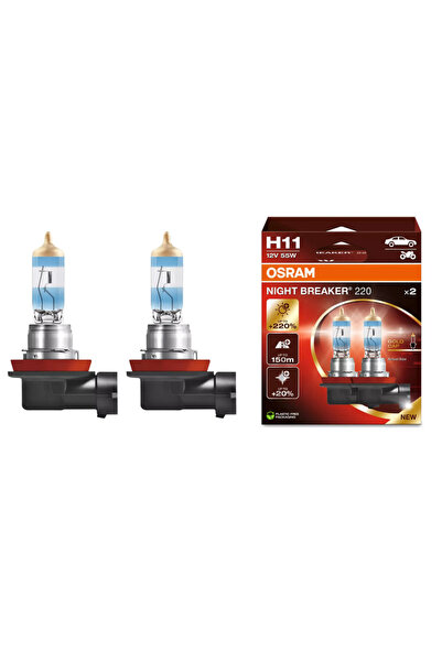 Osram Λάμπες Αλογόνου H11 12V 55W Night Breaker +220% 64211NB220 2 Τεμάχια (C...