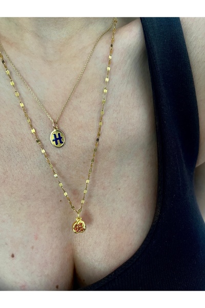 Hoop jewelery 53-cm Steel Chain Pomegranate Necklace