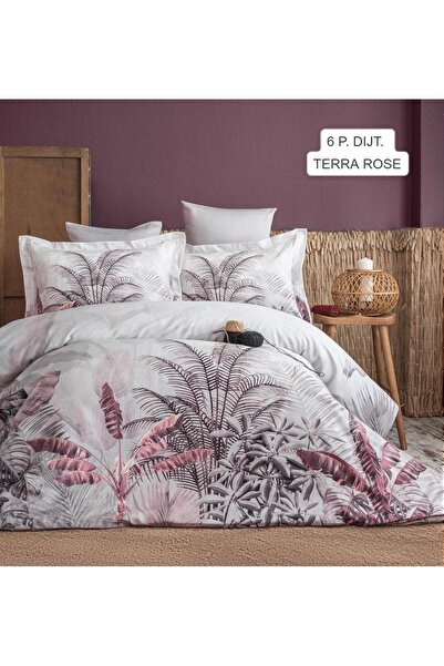 Pupilla Digital Printed Cotton Satin Double Duvet Cover Set Tella Rose