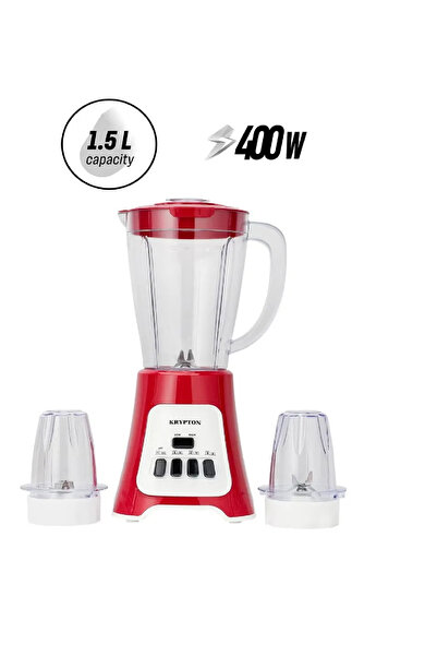 KRYPTON Blender with grinder and chopper 3 in 1 400 w 1.5 l capacity – knb6291