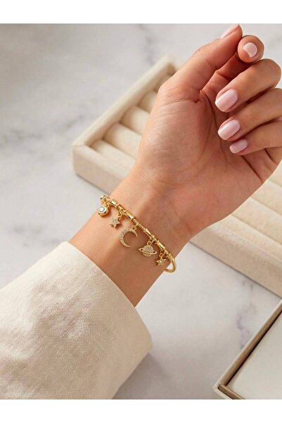 VAREVİA Stone Steel Bracelet with Symbol
