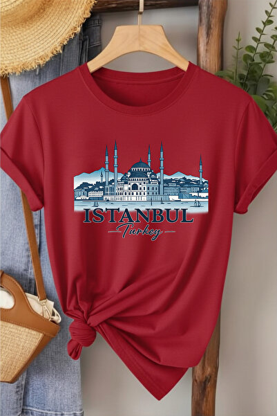 l'eivor Γυναικείο βαμβακερό μπλουζάκι Istanbul Printed χωρίς φίλτρο