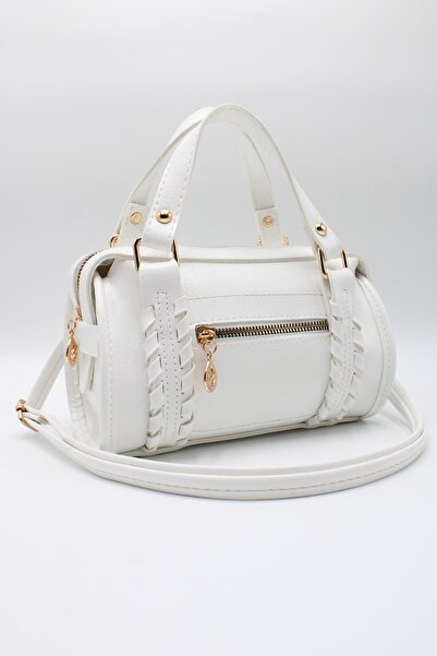 LASSO Women's 2-Eye Knitted Detail Patent Leather Leather Hand, Arm and Shoul...