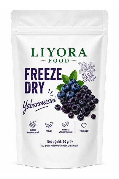 LİYORA FOOD Freeze Dry Yabanmersini 20 g Dondurularak Kurutulmuş Kuru Meyve C...