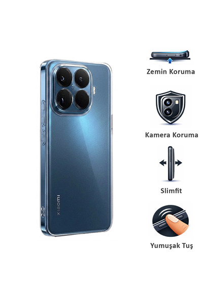 CEPSTOK Mi 17T Kılıf Şeffaf Kamera Korumalı Esnek Yumuşak Silikon