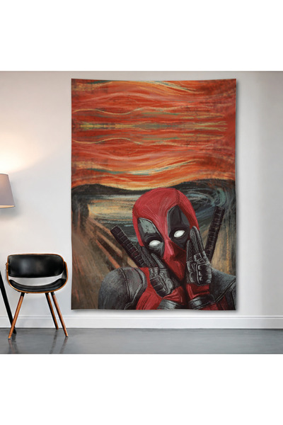 Geek Cultcha Deadpool the Scream Wall Covering Wall Tapestry First Quality Sa...