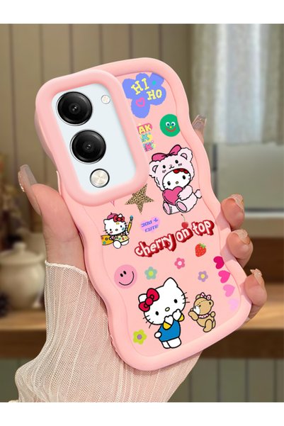 Hontinga Vivo Y19S Gt 5g Compatible Case Camera Protector Pink Silicone Coupl...