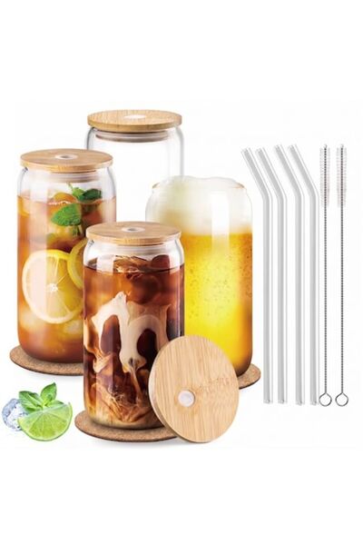 İdeas4comfort Set de 4 Ideas4Comfort ®   Pahare din sticlă borosilicată cu ca...