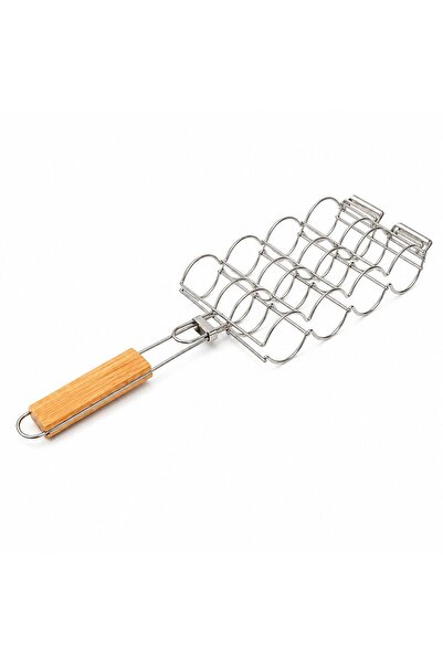 Flippy Gratar pentru porumb, Flippy, rotund, din metal, pentru BBQ si camping...