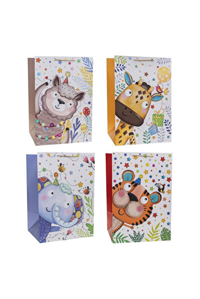 OEM Punga cadou Rozette Mix, din hartie, cu manere din sfoara, Multicolor, 36...