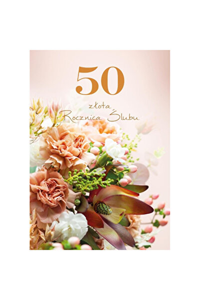 TREND Felicitare aniversare nunta 50 multicolor 16.7x23.4cm cu plic