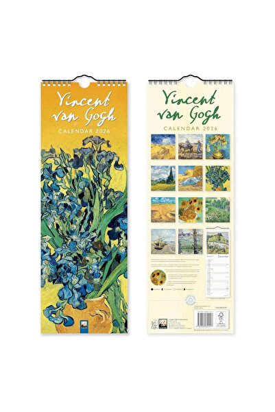 Flame Tree Calendar perete 2026 Vincent van Gogh multicolor 15x43cm