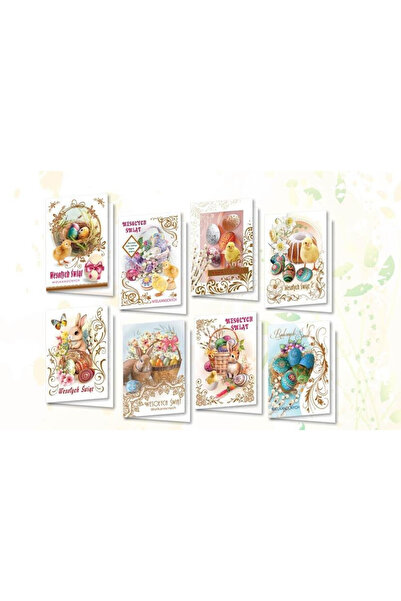Top Graphic Set 10 felicitari B6 multicolor cu lac UV si plic