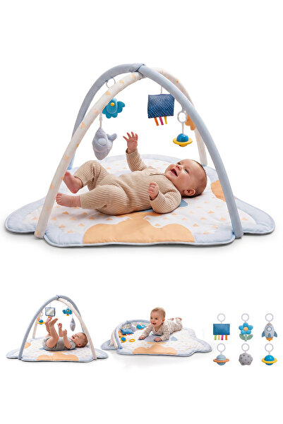 BAYBEE Baby Play Gym Mat with 7 Detachable Toys | Tummy Time Activity Mat for...