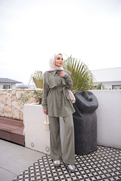 Bwest Linen Suit - Khaki