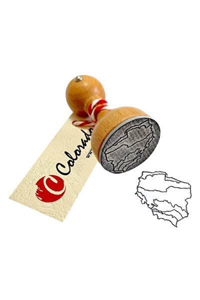 Colorado Ștampilă educativă Harta Poloniei – benzi în relief, 4 cm