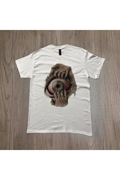 Grafftee Clothing Унисекс овърсайз тениска с принт  "Зловещо око "