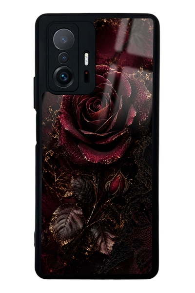 Spoyi حافظة هاتف Xiaomi Mi 11T بتصميم ميدنايت فيلفيت روز لامعة