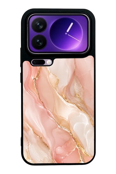 Spoyi حافظة هاتف Xiaomi 17 Pro بلون ذهبي لامع بتصميم رخامي