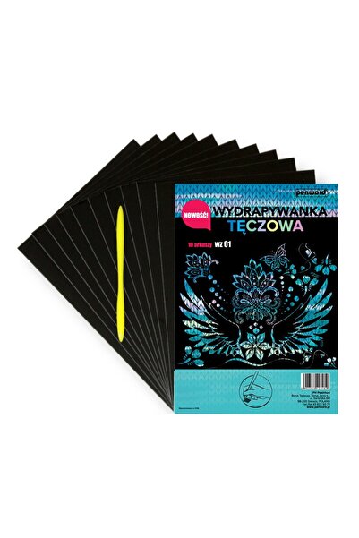 PENWORD Card razuibil curcubeu A4 WZ01