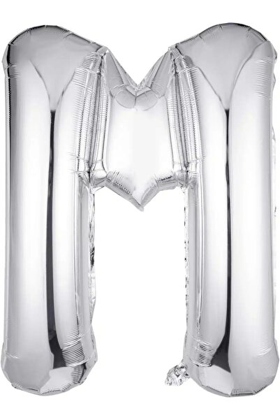 Baloane Vesele Balon Folie Litera M Silver 40 cm LTR5-M