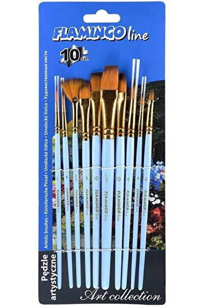 Titanum Set 10 pensule artistice, Art Collection, lemn, albastru