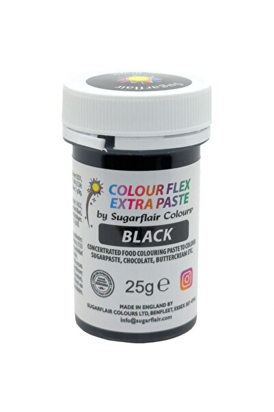 Sugarflair Colorant alimentar negru intens, Colour Flex Sugarflair, 25g