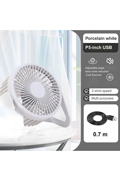 Mumtaz Mini USB Rechargeable Desk Fan, Portable Personal Cooling Fan, 4-Blade...